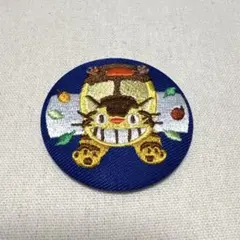 スタジオジブリ　刺繍缶バッチ　刺繍ブローチ　となりのトトロ　ネコバス
