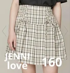 【JENNI Iove】レースアップ チェック プリーツスカパン 160