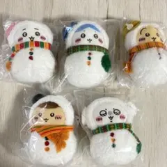 ちいかわ エニマイくじ 雪だるまマスコット ちいかわ ハチワレ うさぎ モモンガ
