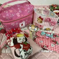 バニティポーチ❣️レトロアニマルの巾着袋❣️全５点セット❣️マーガレット&ソフィー