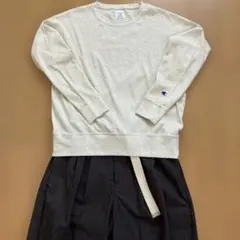 チャンピオンワッフル素材カットソーL オーミールタグなし未使用Champion