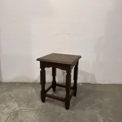 ヴィンテージ　木製サイドテーブル　花台