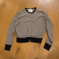 OPAQUE.CLIP ボーダーカーディガン 長袖　美品Sサイズ　金ボタンのサムネイル