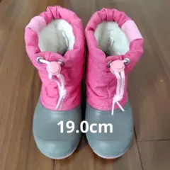 子ども用スノーブーツ 19.0cm グレー/ピンク