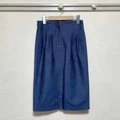 パールマシェール ストレッチ デニムタイトスカート スリット ミディ丈 綺麗目のサムネイル
