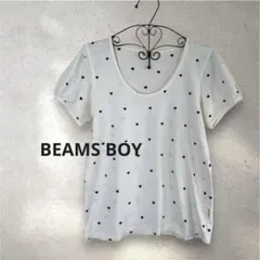 BEAMS BOY ビームスボーイ ハート柄 パフスリーブ Tシャツ カットソーのサムネイル