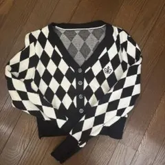 ダイヤモンド柄カーディガン