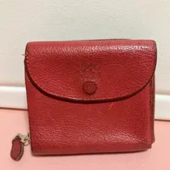 イルビゾンテ 赤　折り畳み財布　レッド　ウォレット
