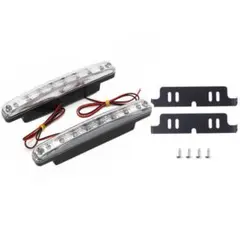 2個 LED ルームランプ デイライト ポジションランプ 8LED汎用12V対応