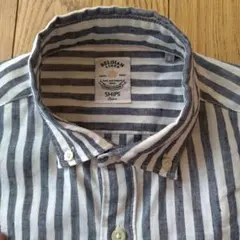 SHIPS　シャツ　ストライプ　リネン（麻）