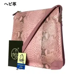 美品　アンクジェット　WEL認定　ショルダーバッグ　サコッシュ　パイソン　ヘビ革