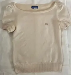 BURBERRY BLUE LABEL　ニット　半袖　パフスリーブ　ベージュ