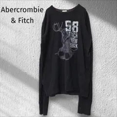 アバクロ☆ロンT　長袖　マッスルフィット　黒　アメカジ