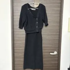 ROYAL PARTY ブラック ニットワンピース　セットアップ