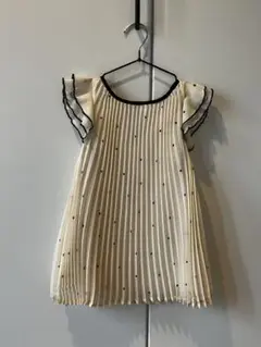 H&M プリーツドット柄ワンピースチュニック2T