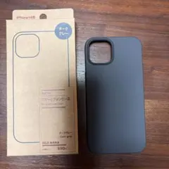 iPhone 14用 ダークグレーソフトケース
