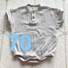 アプレレクールバナナ柄ワッフルロンパース