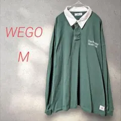 ウィゴー WEGO 長袖ポロシャツ【M】グリーン オーバーサイズ カジュアルのサムネイル