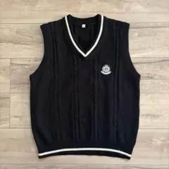 黒 Vネック スクールベスト サイズ160