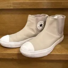 美品 コンバースオールスター サイドゴア 26.0㎝ グレージュ レインブーツ