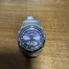 CASIO WAVE CEPTOR 電波時計 シルバー　説明書付き　中古品
