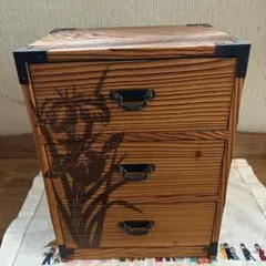 【昭和レトロ】 木製 小引き出し 3段 和風 小物入れ 古道具 アンティーク
