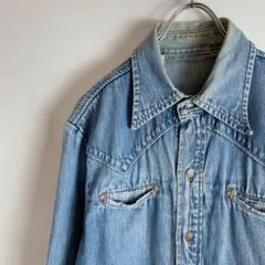70s vintage Levi's デニムウエスタンシャツ　クレセントポケット