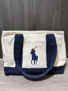 【即購入可】Ralph Lauren トートバッグ アイボリー/ネイビー
