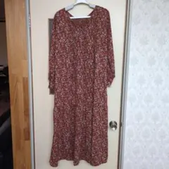 nano UNIVERSE 花柄シャツワンピース 長袖