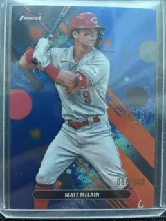 Topps Finest Matt McLain Blue Refra /200