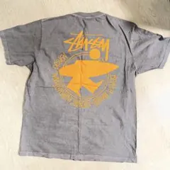 【激レア⭐️美品】ステューシーTシャツバックプリントグレーサーフマン
