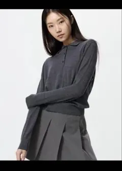 【新品未使用】UNIQLO ユニクロ　メリノポロセーター　Mサイズ
