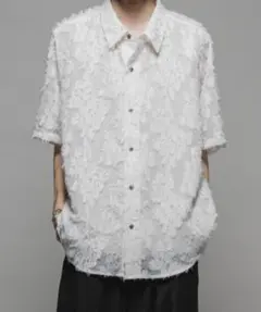 【即完売‼︎】CASPER JOHNフリンジシースルー半袖シャツのサムネイル