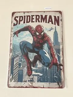 SPIDERMAN ブリキ看板 インテリア 昭和レトロ