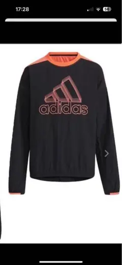 adidas H07318 ブラック/オレンジ ウィンドブレーカー　130サイズ