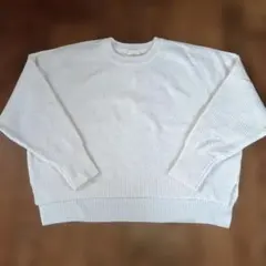 earth オフホワイト 長袖ニット