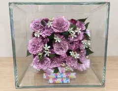 フラワーアレンジメント ピンク系 ケース付き インテリア 花