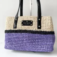 【極美品】kate spade トートバッグ かごバッグ ストロー サッチェル