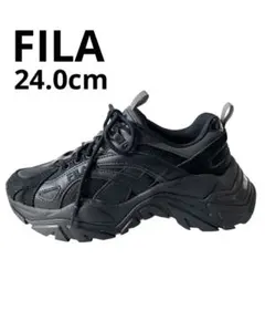 美品　FILA イントレーション ライト ハイテクスニーカー ブラック　厚底