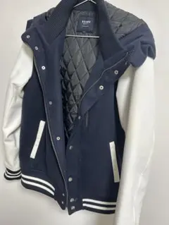BEAMS HEART スタジャン フード付き ネイビー Lのサムネイル