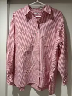 【美品】LOWRYS FARM 長袖 ストライプシャツ