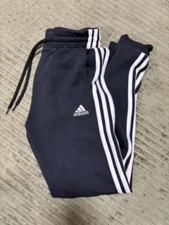 adidas 黒 3本ライン ジャージパンツ XS