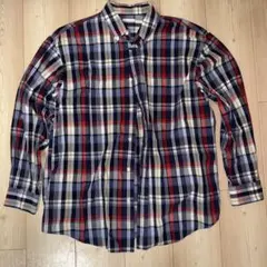 た*1様 赤青チェック柄 長袖シャツ