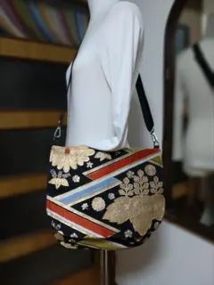 帯リメイクショルダーバッグ