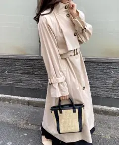 美品　イング　INGNI ベージュ トレンチコート ベルト付き