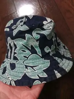 STUSSY　ハット　総柄　刺繍　リバーシブル　USA製　S　M