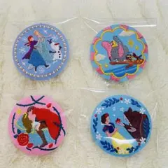 ディズニー　刺繍缶バッジ　4種セット①