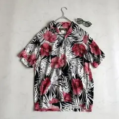 90s TWO PALMS アロハシャツ ハワイ製 レーヨンシングルステッチのサムネイル