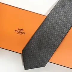 未使用級 エルメス HERMES ネクタイ シルク H織りタイ ファソネH H柄