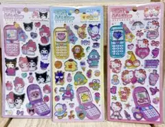 正規品 平成はっぴーフォン シール サンリオキャラクターズ 3種セット